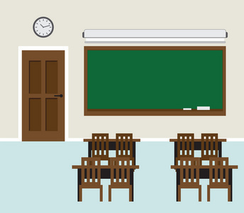 卡通矢量圖 分層教育理念在室內(nèi)教室中的視覺(jué)詮釋